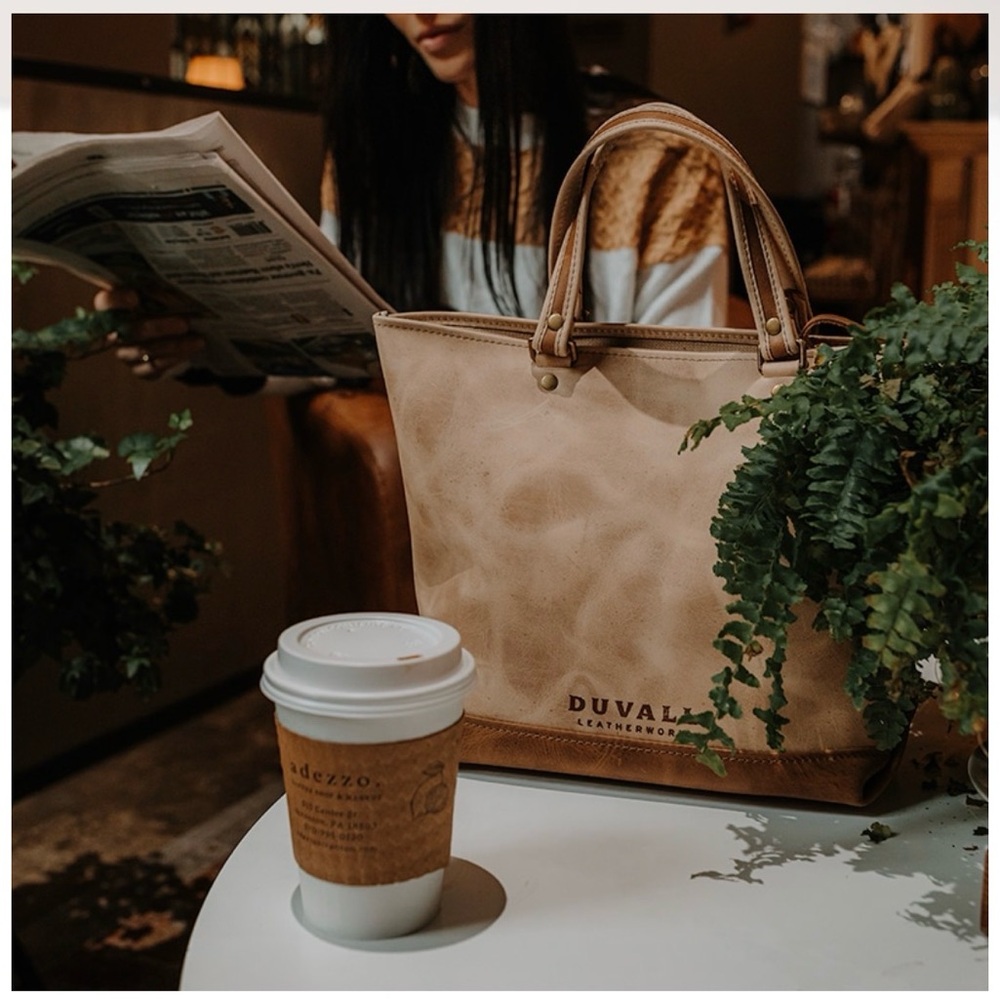 Duvall Tan Leather LEATHER CHARLENE PURSE 👜